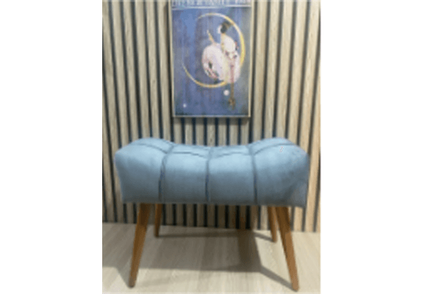 Açık Gri Puf Ahşap Ayak Çima Dikiş Spor Modern Tasarım