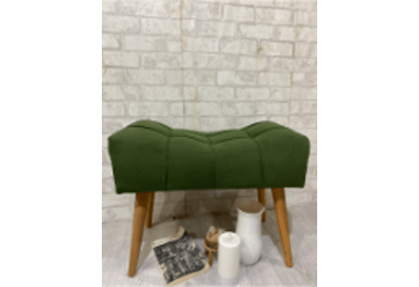Puf Ahşap Ayak Haki Yeşil Puf ,spor Modern Tasarım, Çim