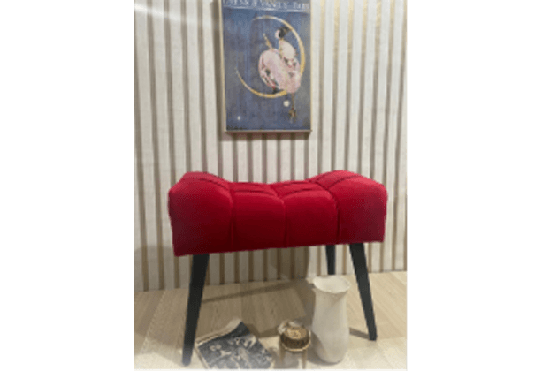 Koltuk döşeme Puf , Ahşap Siyah Ayak, Jaguar Kumaş, Mod